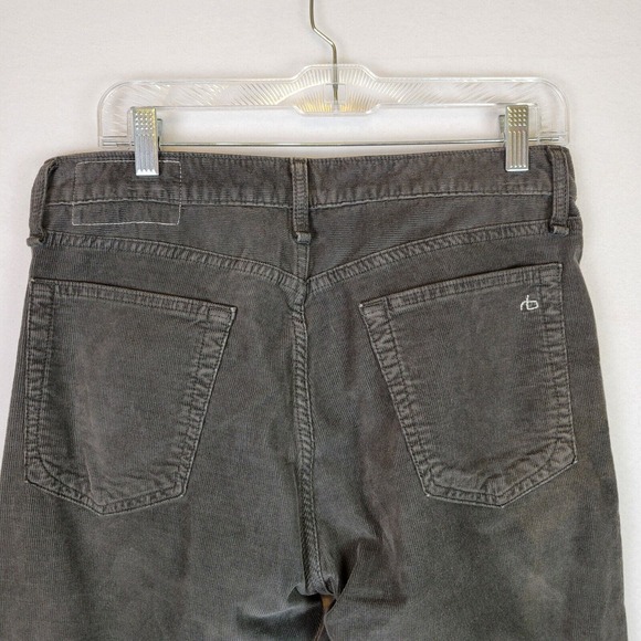 Rag & Bone Mens Corduroy Mid Rise Straight Leg Chino Pants Size 32 Gray Preppy - Picture 9 of 11